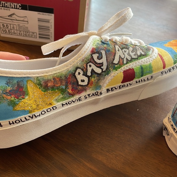 NEW custom painted Authentic Vans California theme - Picture 10 of 12